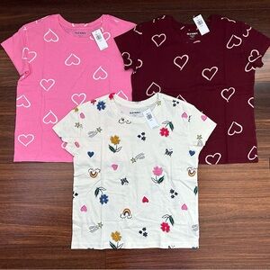 BNWT Old Navy Kids Heart and Floral T-Shirts